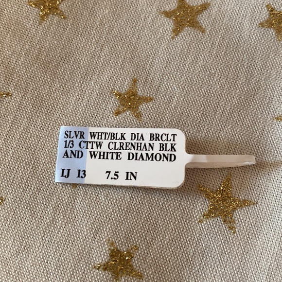 1/3 KT. Black & White Diamonds 7.5” Bracelet in Sterling Silver - Picture 4 of 13